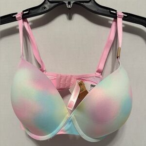 Victoria's Secret PINK 34DD Push Up Wear Everywhere Pink Tie Dye Bra